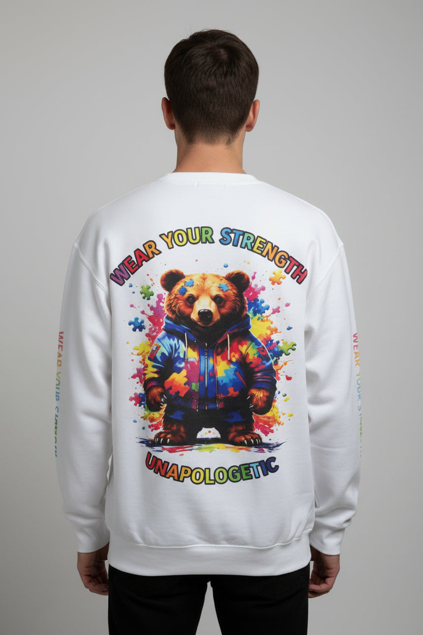 CyberGlitch Bear Graphic Sweater