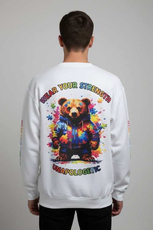 CyberGlitch Bear Graphic Sweater